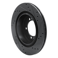 R1 Concepts R1 93-99 Dodge STEALTH Rear Left Drilled & Slotted Black Brake Rotor