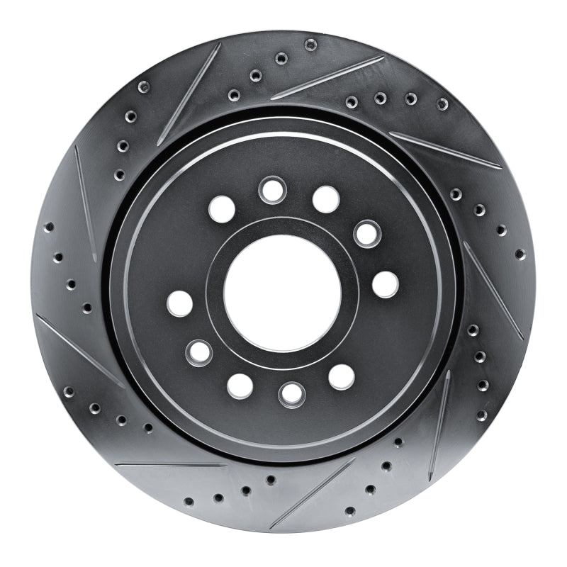 R1 Concepts R1 21-25 Jeep Grand Wagoneer L Rear Left Drilled & Slotted Silver Brake Rotor
