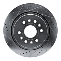R1 Concepts R1 21-25 Jeep Grand Wagoneer L Rear Left Drilled & Slotted Silver Brake Rotor