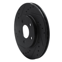 R1 Concepts R1 86-90 Chrysler Town & Country Front Left Drilled & Slotted Black Brake Rotor