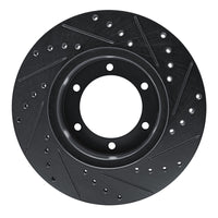 R1 Concepts R1 1986-1995 Toyota 4Runner Front Left Drilled & Slotted Black Brake Rotor
