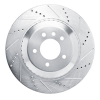 R1 Concepts R1 20-24 Land Rover Defender 130 Rear Right Drilled & Slotted Silver Brake Rotor