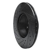 R1 Concepts R1 89-95 BMW 525IT Front Right Drilled & Slotted Black Brake Rotor