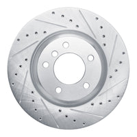 R1 Concepts R1 09-16 BMW Z4 Front Right Drilled & Slotted Silver Brake Rotor