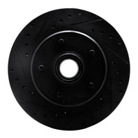R1 Concepts R1 1990-2002 Chevrolet Astro Front Left Drilled & Slotted Black Brake Rotor