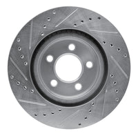 R1 Concepts R1 2005-2023 Chrysler 300 Front Right Drilled & Slotted Silver Brake Rotor