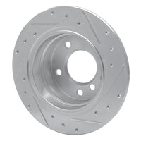 R1 Concepts R1 96-02 BMW Z3 Rear Left Drilled & Slotted Silver Brake Rotor