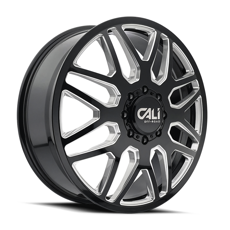 Cali Off-Road 9115D Invader Dually 22x8.25 / 8x200 BP / -192mm Offset / 142mm Hub Gls Blk Mill Wheel