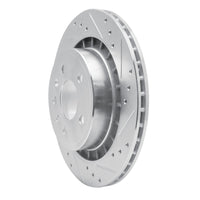R1 Concepts R1 2002-2010 Saab 9-5 Rear Right Drilled & Slotted Silver Brake Rotor