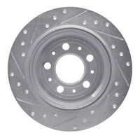 R1 Concepts R1 99-09 Volvo S80 Rear Right Drilled & Slotted Silver Brake Rotor
