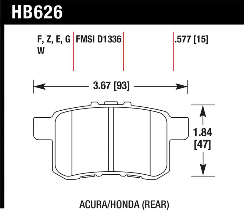 Hawk Performance Ceramic Street Brake Pads