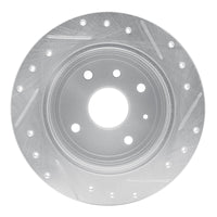 R1 Concepts R1 04-10 Chevrolet Epica (USA/Canada) Rear Left Drilled & Slotted Silver Brake Rotor