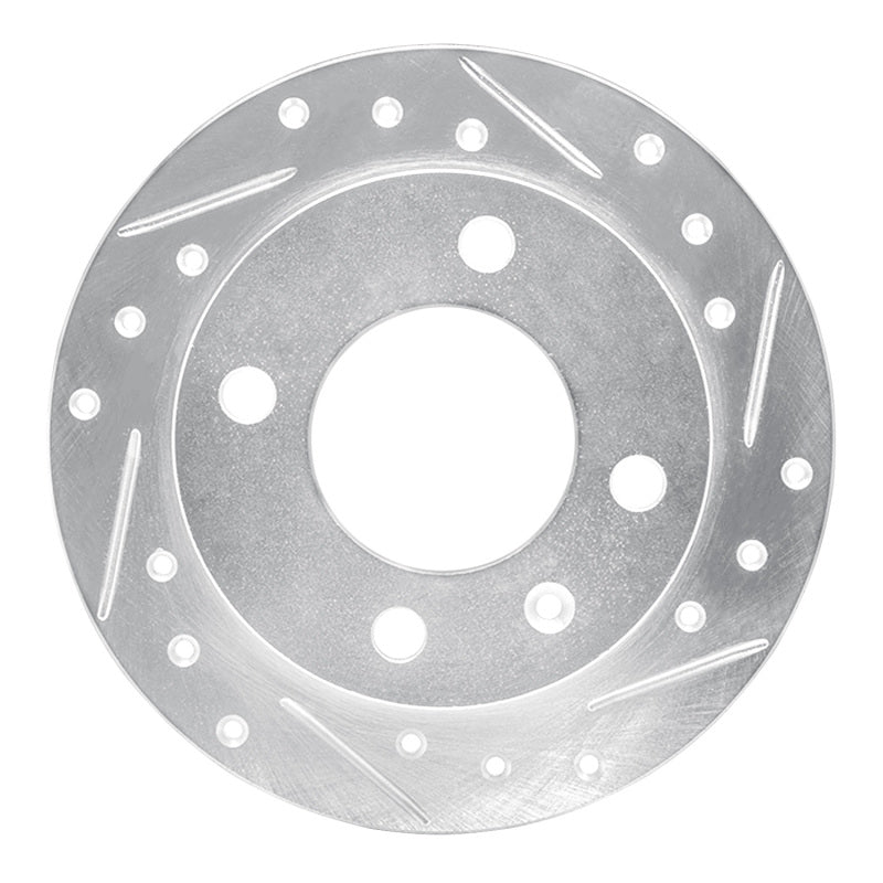 R1 Concepts R1 78-80 Ford Fiesta (USA/Canada) Front Right Drilled & Slotted Silver Brake Rotor