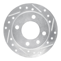 R1 Concepts R1 78-80 Ford Fiesta (USA/Canada) Front Right Drilled & Slotted Silver Brake Rotor