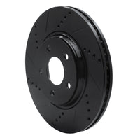 R1 Concepts R1 04-12 Chevrolet Malibu Front Left Drilled & Slotted Black Brake Rotor