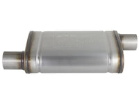 aFe MACH Force-Xp 409 SS Muffler 2.5in Offset Inlet/2.5in Offset Outlet 14in L x 9in W x 4in H Body
