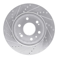 R1 Concepts R1 09-20 Chevrolet TAHOE Front Right Drilled & Slotted Silver Brake Rotor