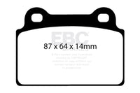 EBC 08-16 Mitsubishi Lancer Evo 10 2.0 Turbo (1 piece rotor) Yellowstuff Rear Brake Pads