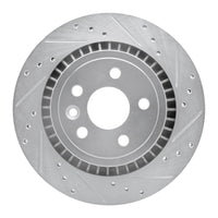R1 Concepts R1 10-17 Volvo XC60 Rear Right Drilled & Slotted Silver Brake Rotor
