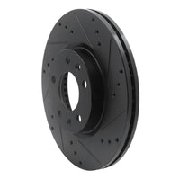 R1 Concepts R1 06-13 Ford Fusion Front Right Drilled & Slotted Black Brake Rotor