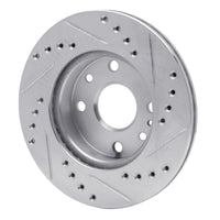R1 Concepts R1 94-97 Ford ASPIRE Front Left Drilled & Slotted Silver Brake Rotor