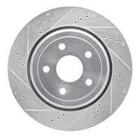 R1 Concepts R1 12-25 Dodge Durango Rear Left Drilled & Slotted Silver Brake Rotor