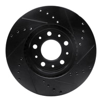 R1 Concepts R1 91-95 Volvo 780 Front Left Drilled & Slotted Black Brake Rotor
