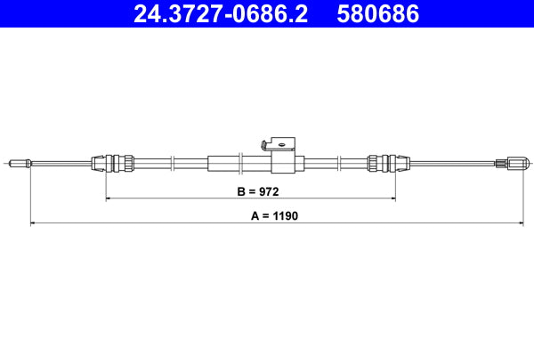BOSCH 1987477661 Parking Brake Cable Pull