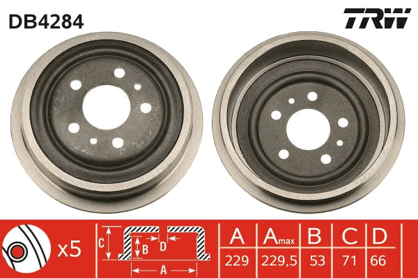 TRW MOTO DB4284 Brake Drum
