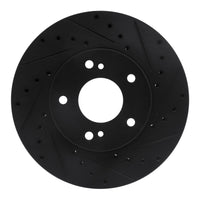 R1 Concepts R1 90-97 Infiniti Q45 Front Right Drilled & Slotted Black Brake Rotor