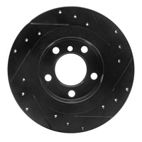 R1 Concepts R1 2013-2016 Mini Cooper Paceman Rear Left Drilled & Slotted Black Brake Rotor