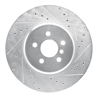 R1 Concepts R1 17-25 BMW 430I xDrive Front Right Drilled & Slotted Silver Brake Rotor