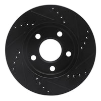 R1 Concepts R1 97-05 Buick LeSabre Front Left Drilled & Slotted Black Brake Rotor