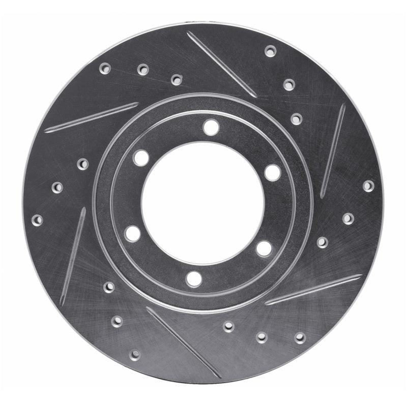 R1 Concepts R1 1986-1993 Mazda B2200 Front Right Drilled & Slotted Silver Brake Rotor