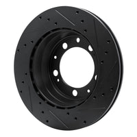 R1 Concepts R1 86-95 Porsche 928 Rear Left Drilled & Slotted Black Brake Rotor