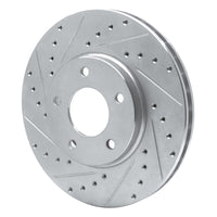 R1 Concepts R1 97-03 Jaguar XJ8 Front Left Drilled & Slotted Silver Brake Rotor