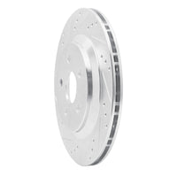 R1 Concepts R1 04-07 Ford Freestar Rear Left Drilled & Slotted Silver Brake Rotor