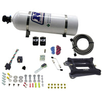 Nitrous Express 4150 4-BBL/Alcohol Nitrous Kit (50-300HP) w/15lb Bottle