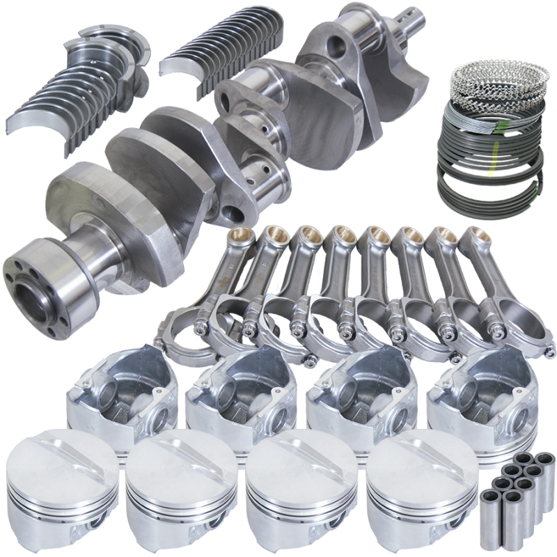 Eagle Chevy 350 1Pc 3.750in Crank 5.700in I-Beam Rod 4.030in Pistons 168 Tooth FP Balanced Assembly