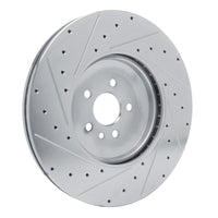 R1 Concepts R1 21-25 Jaguar F-Pace Front Right Drilled & Slotted Silver Brake Rotor