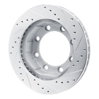R1 Concepts R1 77-79 Ford F-250 4WD (Excl Super Duty) Front Left Drilled & Slotted Silver Brake Rotor