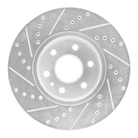 R1 Concepts R1 15-20 Chevrolet Colorado Front Right Drilled & Slotted Silver Brake Rotor