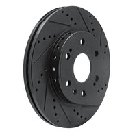 R1 Concepts R1 09-20 Chevrolet TAHOE Front Right Drilled & Slotted Black Brake Rotor