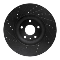 R1 Concepts R1 13-20 Ford Fusion Front Right Drilled & Slotted Black Brake Rotor