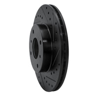 R1 Concepts R1 93-06 Infiniti G20 Front Right Drilled & Slotted Black Brake Rotor