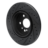 R1 Concepts R1 92-99 Mercedes-Benz 500SEL Rear Right Drilled & Slotted Black Brake Rotor