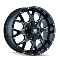 Mayhem 8015 Warrior 20x9 / 5x127 BP / 0mm Offset / 87mm Hub Matte Black Wheel