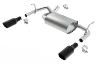 Borla 12-16 Jeep Wrangler 3.6AT/MT 4WD 2+4DR S/ SQ /RL/AC SR 2.5in, 2in Tip 3.5 sqx8 Black Chrome