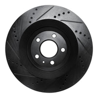 R1 Concepts R1 07-11 Audi S6 Rear Right Drilled & Slotted Black Brake Rotor