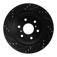 R1 Concepts R1 07-20 Cadillac Escalade Rear Right Drilled & Slotted Black Brake Rotor